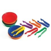 Edx Education Sorting Bowls & Tweezers - Set of 12 - 18m+ - 6 Colors
