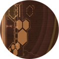 thumbnail image 1 of Ahgly Company Machine Washable Indoor Round Transitional Mahogany Brown Area Rugs, 4' Round, 1 of 7