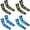 Blue1 1PCS & Blue2 1PCS & Army Green 2PCS, variant on Miaoju Baseball Arm Sleeves for Kids 5 Pairs UV Sun Protection Cooling Compression Sleeves to Cover Arms for Boys Girls