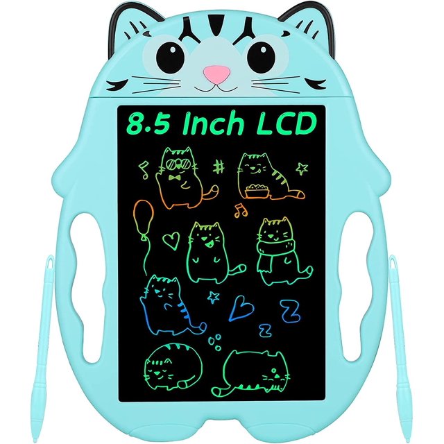 Tableta gráfica de escritura LCD colorida, tableta de dibujo de 9 pulgadas para niños, azul, 26,5 x 21,5 x 1,5 cm, tablero de escritura a mano portátil borrable, tablero de dibujo digital