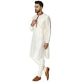 thumbnail image 3 of SKAVIJ Kurta Set for Men Long Sleeve Traditional Wear Dress Off-White M, 3 of 6