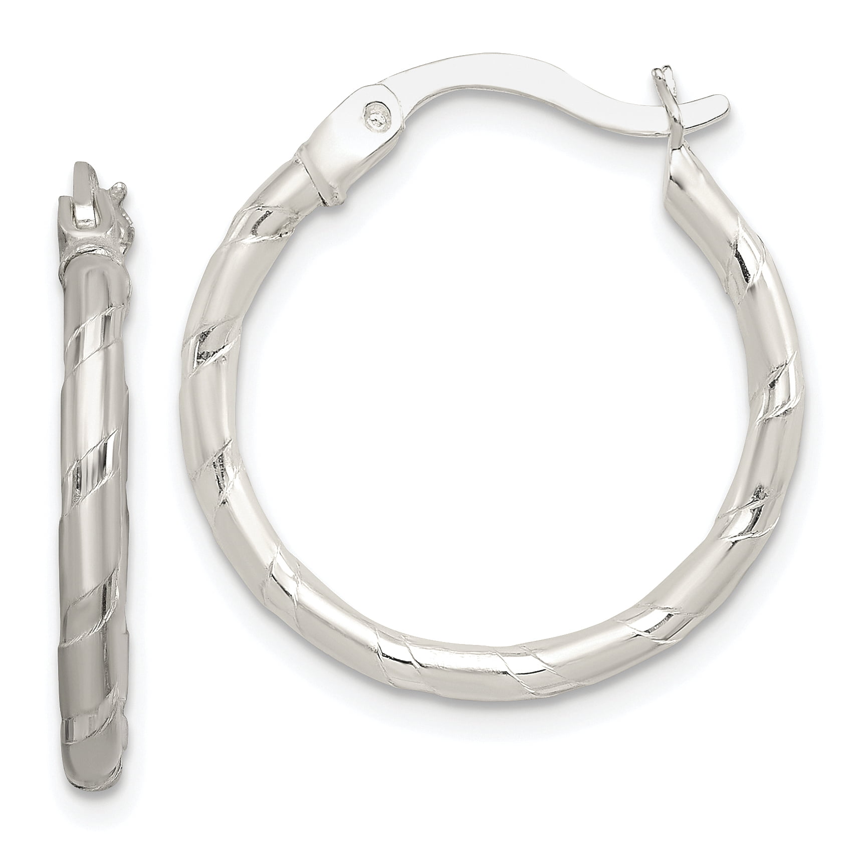 925 Sterling Silver 3mm Hoop Earrings Ear Hoops Set Round Fine Jewelry For Women Gifts For Her