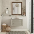 DHP Tribecca Mid Century Modern 30 Inch Wall Mounted Bathroom Vanity ...