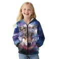thumbnail image 4 of Chririnla Fluffy Hooded Sweatshirt for Teen Girls and Kids - Fuzzy Sweatshirt for boys Long Sleeve Loose Jacket for Fall and Outdoor, 4 of 7