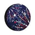 thumbnail image 1 of Bingfone Feux d'Artifice Rouge Blanc Bleu 1 pour Housse de Pneu de Rechange, Protecteurs de Roue Universels Imperméables pour RV, Caravane, Remorque de Voyage, SUV, Camion-17 Pouces, 1 of 6