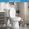 thumbnail image 2 of Toilet Seat Round - Soft Close Quick Release, White Polypropylene for Standard American Toilets, 2 of 7