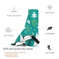 thumbnail image 3 of YFYANG Adult Microfiber Quick Dry Bath Towels, Abstract Green Christmas Tree Doodle Beach Towel, Home Camping Travel Essentials, 27.5" x 55", 3 of 9