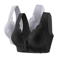 thumbnail image 2 of Sakmal Front Closure Women's Bras Push Up Seamless Lace Bralette Gray 2-Pack Plunge Bras for Ladies M, 2 of 9