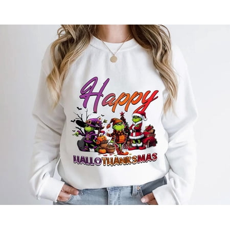Happy Hallothanksmas Png, Halloween Png, Thanksgiving Png, Christmas Png, Hallothanksmas Png, Christmas Characters Png, Trendy Christmas Png