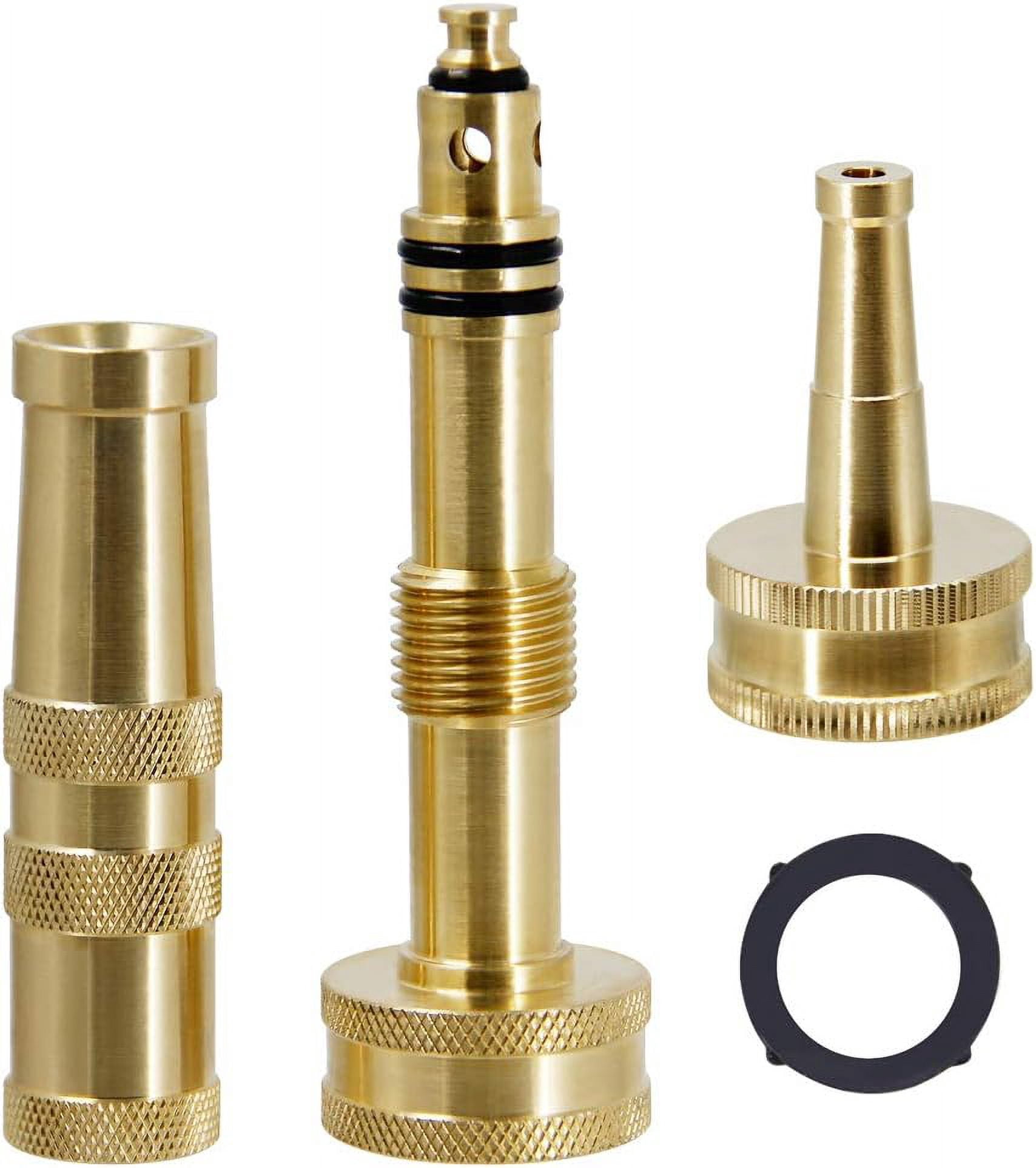 Solid Brass Heavy Duty Adjustable Twist Hose Nozzle Jet Sweeper Nozzle, TWIS3231