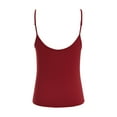 thumbnail image 5 of Women's Camisole Tank Tops Solid Color Tight Spaghetti Strap Stretch Slim Undershirt, 5 of 8