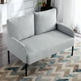 thumbnail image 5 of 46" Modern Small Loveseat Sofa Couch for Small Spaces,Upholstered 2-Seater Love Seats with Iron Legs for Apartment, Bedroom, Dorm, Office,Light grey, 5 of 7