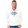 thumbnail image 4 of US Air Force My Hero Airman Wife Men's Big & Tall Graphic Hoodie Brisco Brands 3X, 4 of 5