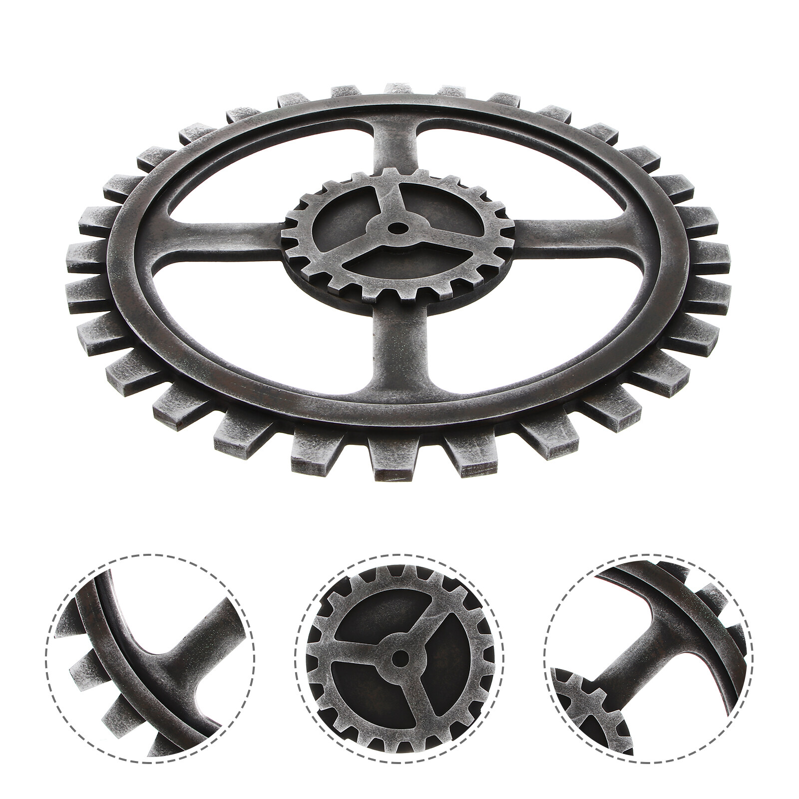 40cm Retro Style Gear Wheel Art Craft Wall Decor Creative Wooden Crafts Industrial Style Gear