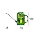 thumbnail image 4 of Elegant 2L Long Spout Watering Can for Indoor and Outdoor Plants, Small Translucent Plant Watering Pot with Measurements and Removable Rose Sprinkler Head for Precise Watering, 4 of 6