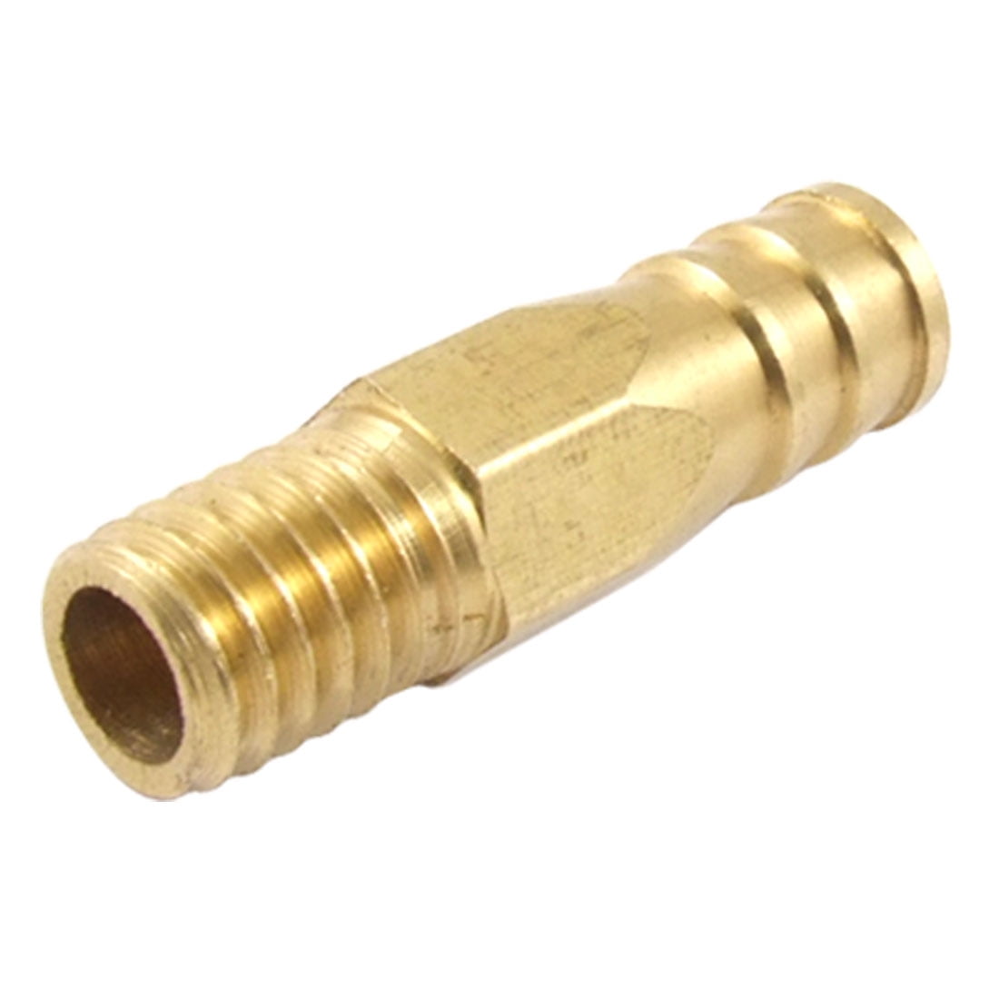 9/25" Barb x 3/8" Coarse Thread Brass Hose Fitting Straight Mold
