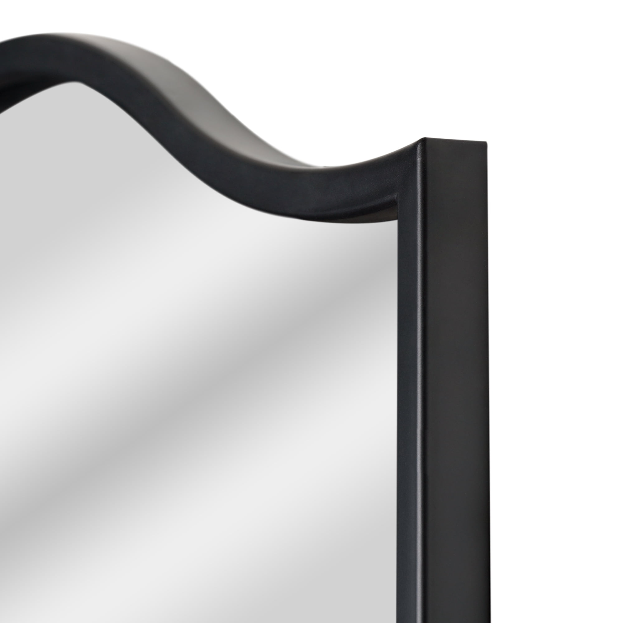 Home Decor Collection Crystal Art Gallery Traditional Framed Glass Arch Mirror, Black