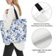 thumbnail image 3 of Balery Blue Paisley Bolsa Tote Estilo Estético con Cremalleras, Bolsa de Hombro, Bolsa de Compras Grande y Plegable, 3 of 8