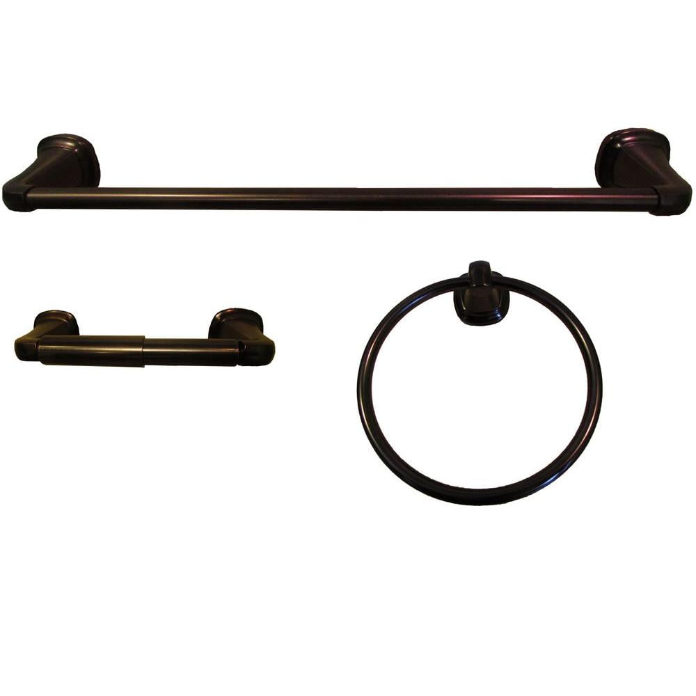 ARISTA Leonard Collection 4Pc Bathroom Accessory Kit Oil-Rubbed Bronze Holder 