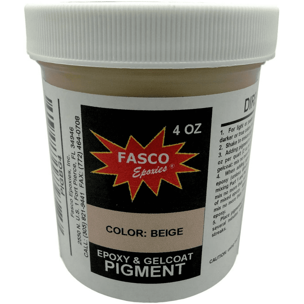 Beige Pigment for Epoxy Resin, Gelcoat, Paint 4 oz