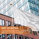 thumbnail image 4 of Moyic Asta de bandera Top Gold Ball Flagpole Ball Head Convenient Small Flags Accessories Flag Pole Decor Superficie recubierta para exteriores Jardín y Patio Moyic HA014382-00, 4 of 6