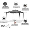 thumbnail image 4 of COBIZI 10'x10' EZ Pop Up Canopy Tent Outdoor Party Instant Shelter Portable Folding Beach Canopy with 4 Sandbag & Carrying Bag, Black, 4 of 9