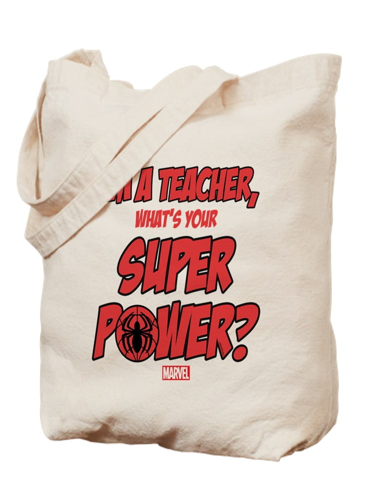 Cafepress Spider Man Teacher Natural Canvas Tote Bag Cloth Natural Canvas Tote Bag