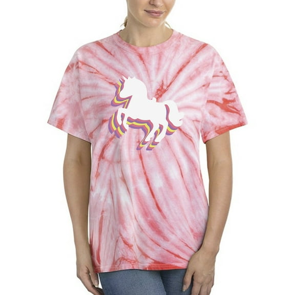 Unicorn Outlines Tie Dye Cyclone Women -Smartprints Designs, Female Medium