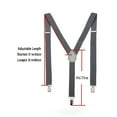 thumbnail image 4 of LELINTA 3 Pack Mens Suspenders Y-Back Adjustable Solid Straight Clip Suspenders with Heavy Duty Clip for Work Pants Grey, 4 of 6