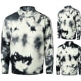 thumbnail image 2 of Jersey de cuello alto para hombre, novedad de otoño e invierno, suéter de punto informal con estampado de tinta de salpicaduras Pompotops  oipoqjl39653, 2 of 5