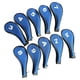 thumbnail image 1 of 10 fundas de neopreno para palos de golf, protectores adhesivos para cabezas de palos de golf. Lado negro y azul, 1 of 9