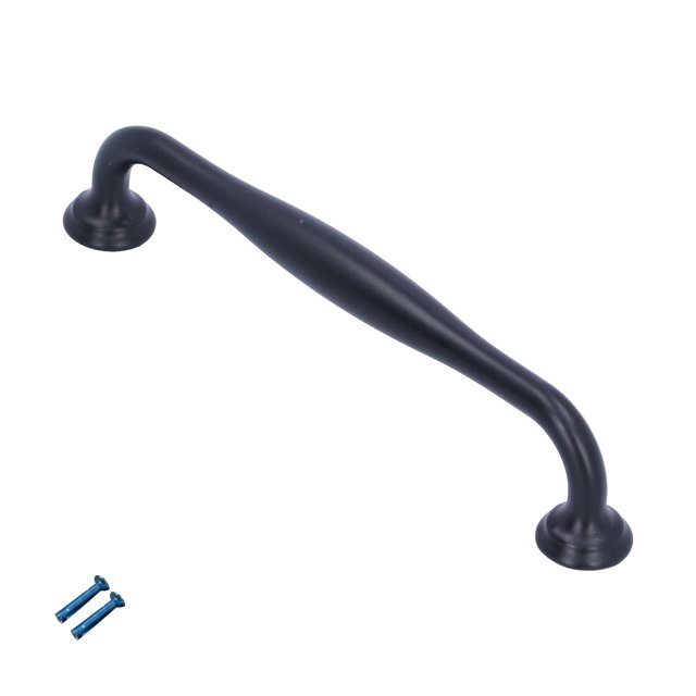 Manija de aleación de zinc, manija negra mate para cajón de gabinete, herrajes para puerta de baño/armario