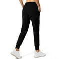 thumbnail image 5 of Dasayo High Waist Ladies Pants Jogger Taper Gym Black Drawstring Running Activewear Womens Joggers L, 5 of 9