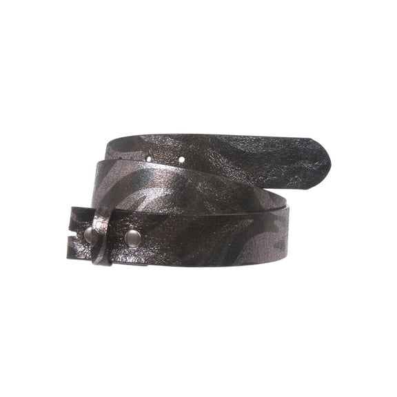 1 1/2'' Snap on Zebra Print Metallic leather Strap