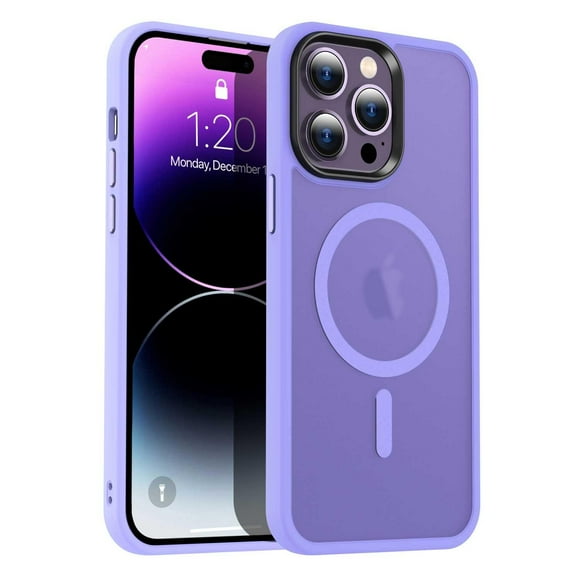 Funda TEKKU Matte Style para iPhone 15 PRO MAX Trans Violeta compatible con MagSafe
