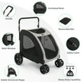 thumbnail image 5 of Ktaxon Foldable Pet Stroller for Medium to Large Dogs, Dog Stroller with Adjustable Handle, Black & Gray, 5 of 8