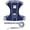 Dark blue, variant on Cat Harness and Lead Set - Lightweight Escape-Proof Reflective Adjustable Harness with Metal Ring, Comfortable Pet Walking Vest for Cats