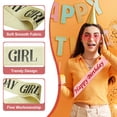 thumbnail image 3 of Banda de Cumpleaños con Brillo para Niñas Uxcell para Mujeres, Banda de Princesa Reina de Satén, Decoración de Fiesta Dorada, 3 of 6