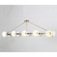 thumbnail image 3 of Italian Style Ten Lights Brass Sputnik Chandelier Light Fixture Raw Brass Ceiling Fixture, 3 of 7