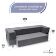 thumbnail image 2 of Sillón Memory Foam Plegable Individual Fácil Armado 190 x 100 x 25 cm SOFA CAMA, 2 of 10