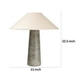thumbnail image 4 of Bali 23 Inch Table Lamp Classic Empire Shade Cylinder Base Smooth Gray - Saltoro Sherpi, 4 of 4