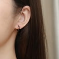 thumbnail image 5 of Nmkwnr 4 Pairs Lightweight Hoop Earrings 316L Stainless Steel Hoop Earrings for Women Men, Black, 5 of 6