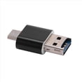 thumbnail image 3 of 4X Lector de Tarjetas Aluminio Usb Type C Otg Adaptador de Lector de Tarjeta de Memoria Externa Micro-Sd / Tf para Computadora Teléfono Móvil (Negro), 3 of 8