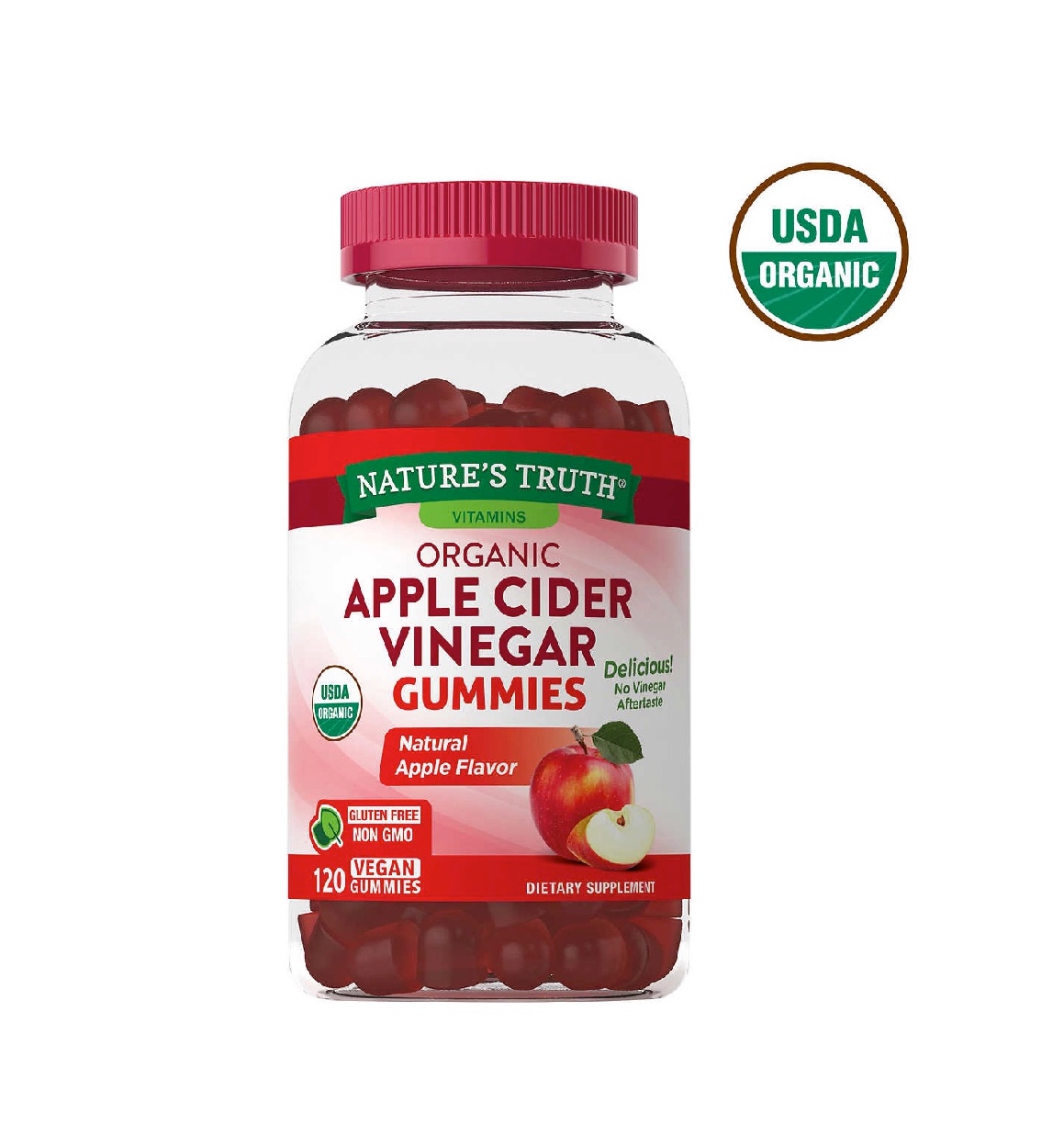 Nature's Truth USDA Organic Apple Cider Vinegar 500 mg., 120 Gummies