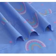 thumbnail image 3 of RUVANTI Draps 100 % Coton – Literie Percale Format Simple, Design Floral Rafraîchissant et Respirant, Durable avec une Sensation Nette, Douce et Confortable, Poche de 16 Pouces, Ensemble 3 Pcs, Arc-en-Ciel pour Bébé, 3 of 6