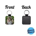 thumbnail image 4 of I Love My Norwegian Forest Cat Heart Faux Leather Square Keychain, 4 of 7
