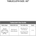 thumbnail image 2 of Round Tablecloth 60 Inch, Retro Geometric Circles Tablecloths Round Durable Table Cloth Farmhouse Table Cover for Dining, Parties, Camping, 2 of 8