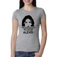 thumbnail image 1 of Hide Your Diamonds Exes from Alexis Quote Pop Culture Womens Slim Fit Junior Tee, Heather Grey, Small, 1 of 3