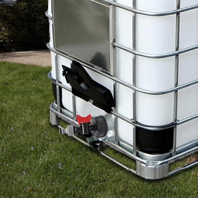 1000 liter IBC tank (tap only) with S60x6 changeover valve and 3/4-Yvan (tap only)