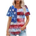 thumbnail image 1 of Mujeres Pantalones Cortos Patriótico Día de la Independencia Imprimir Cuello Redondo Casual, Suelto Ajuste para el Uso Diario, Hogar Y Cómodo, 1 of 8